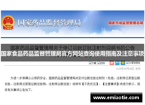 国家食品药品监督管理局官方网站查询使用指南及注意事项